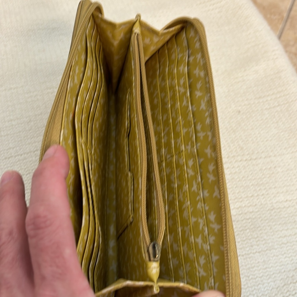 Fossil Zipper Wallet With Birds And Trees - image 7